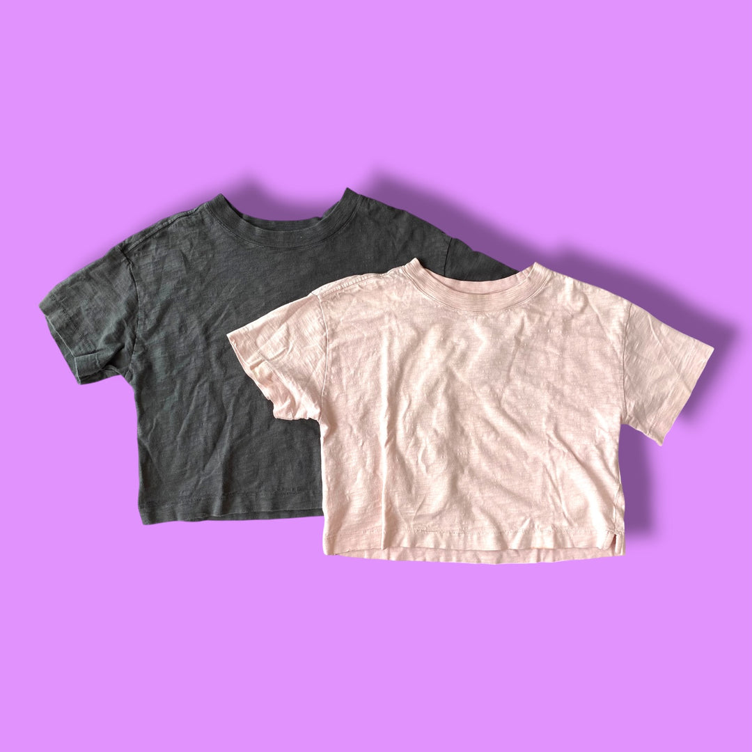 pink/grey Gap set of 2 tees, 12Y