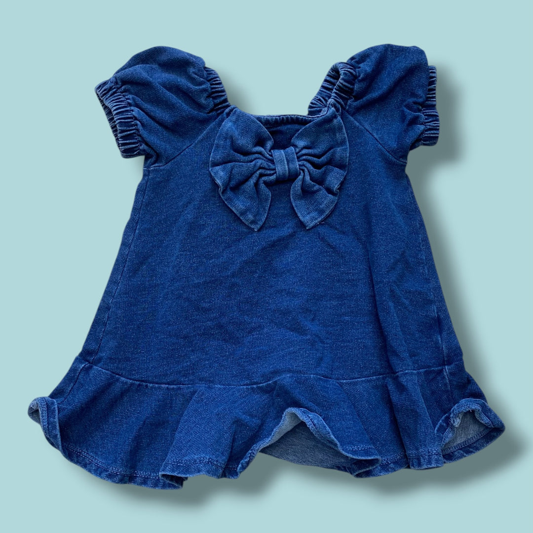 Blue Habitual denim dress, 12m