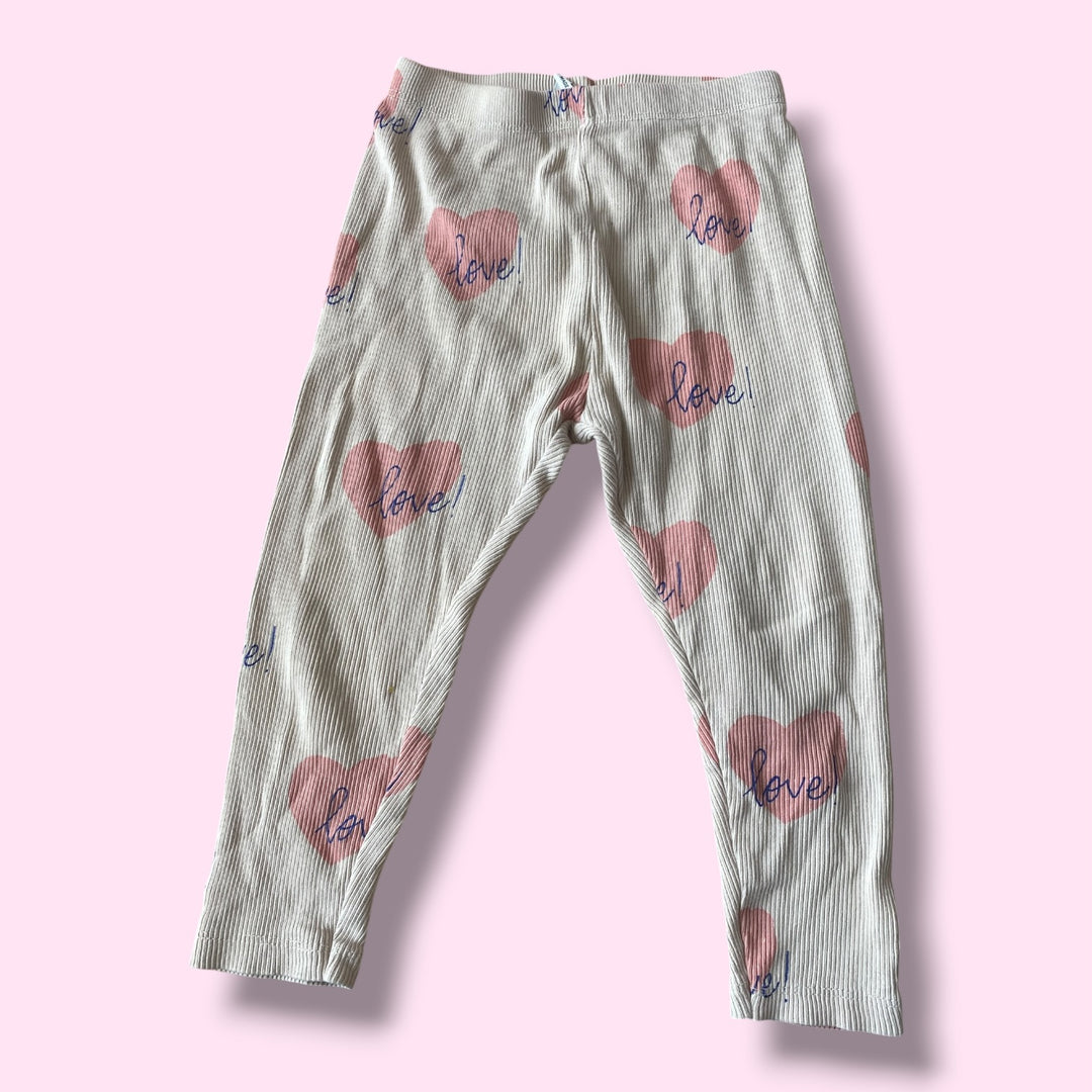 pink Zara ribbed leggings, 18-24m