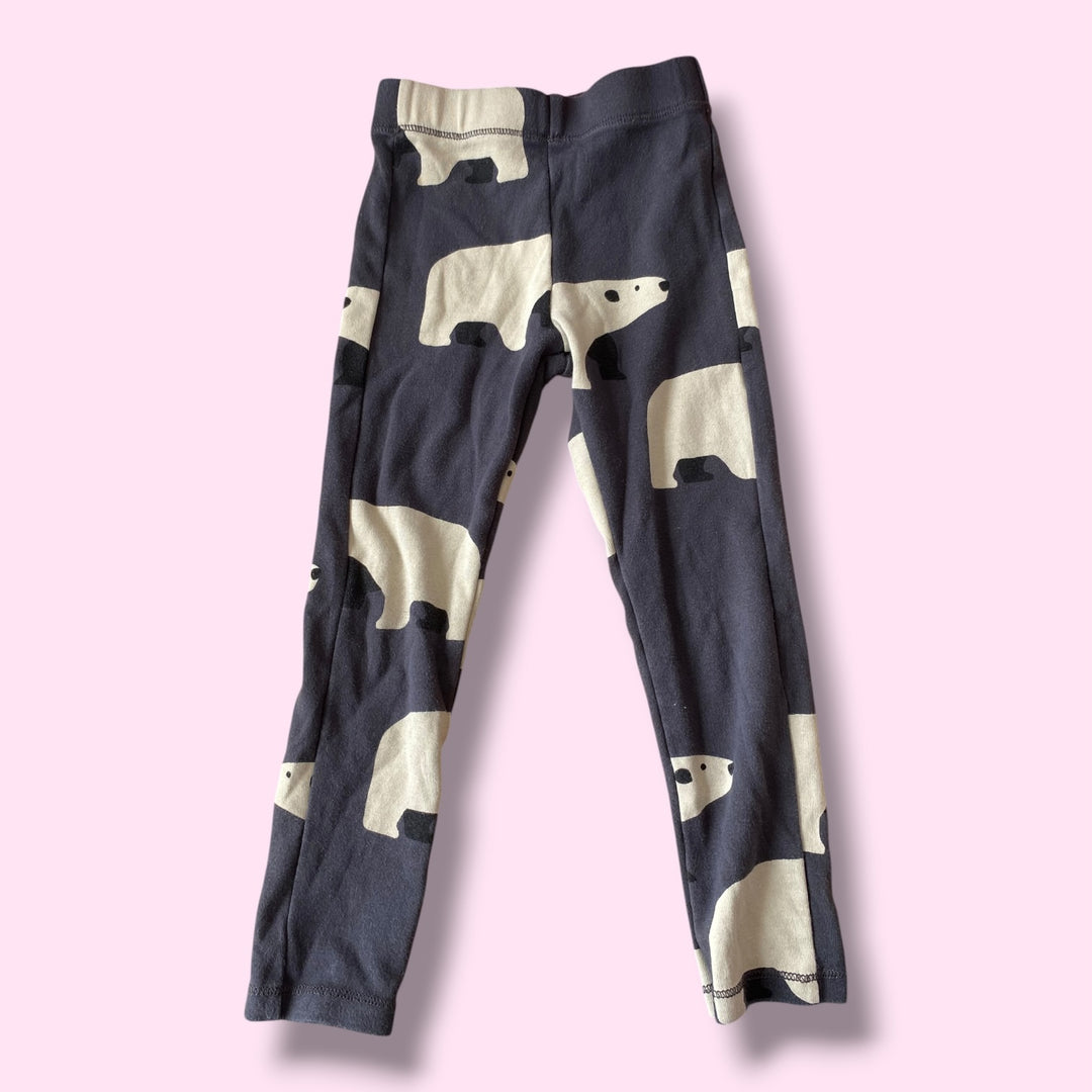 Grey Zara bear leggings, 3-4Y