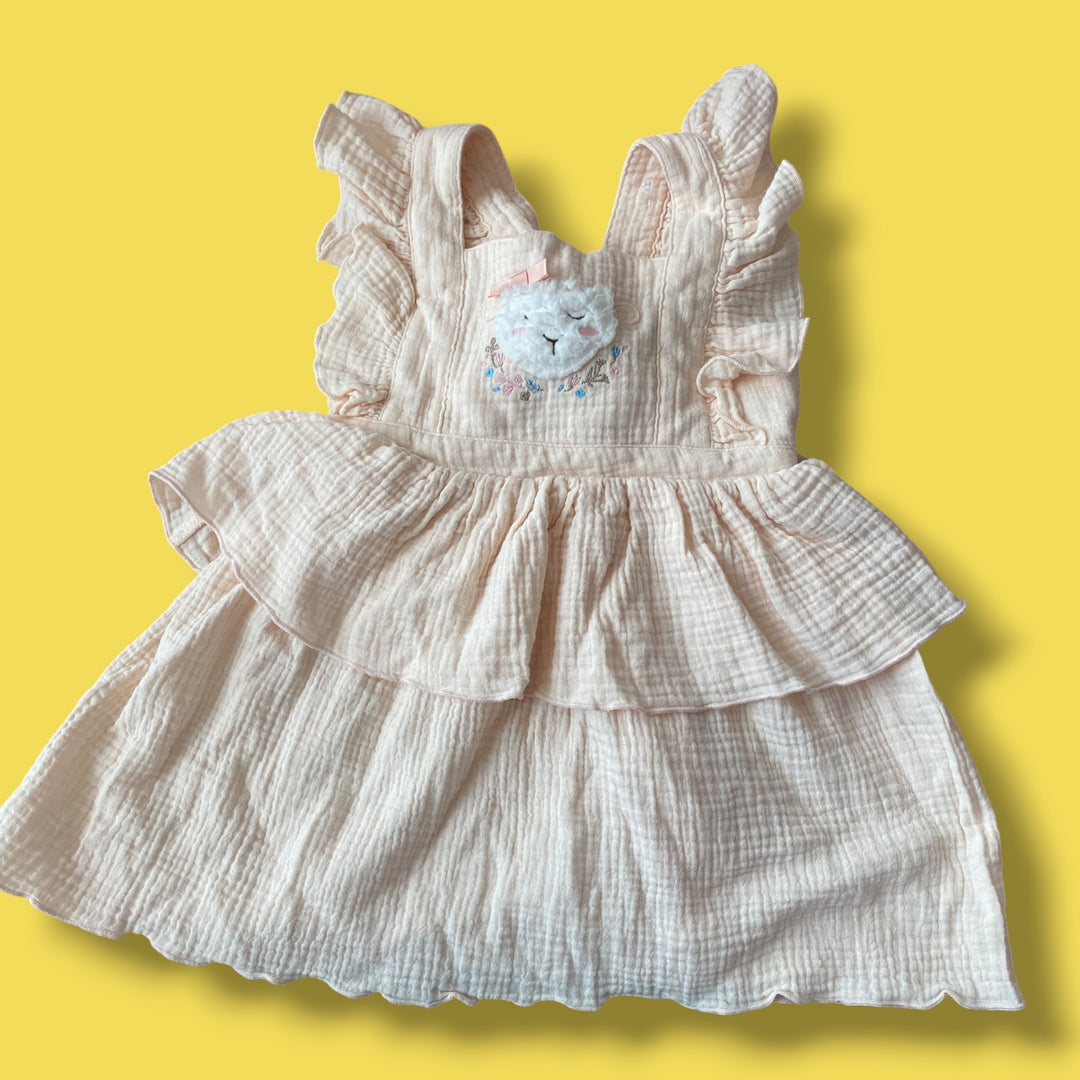 pink Unknown lamb dress, 2-3Y