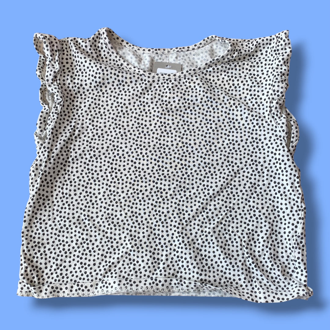 white H&amp;M Polkadot tee, 4-6Y