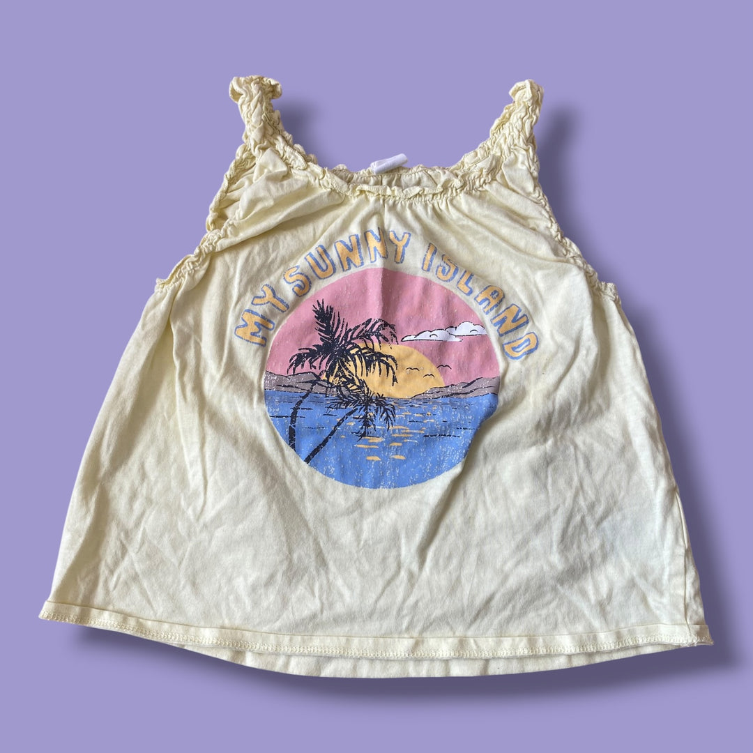 yellow H&amp;M my sunny island tank, 3-4Y