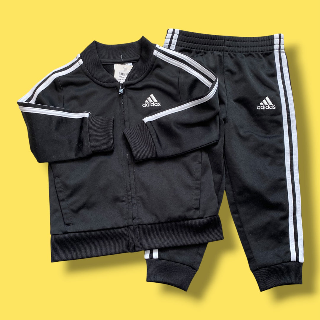 black adidas 2 piece set, 18-24m