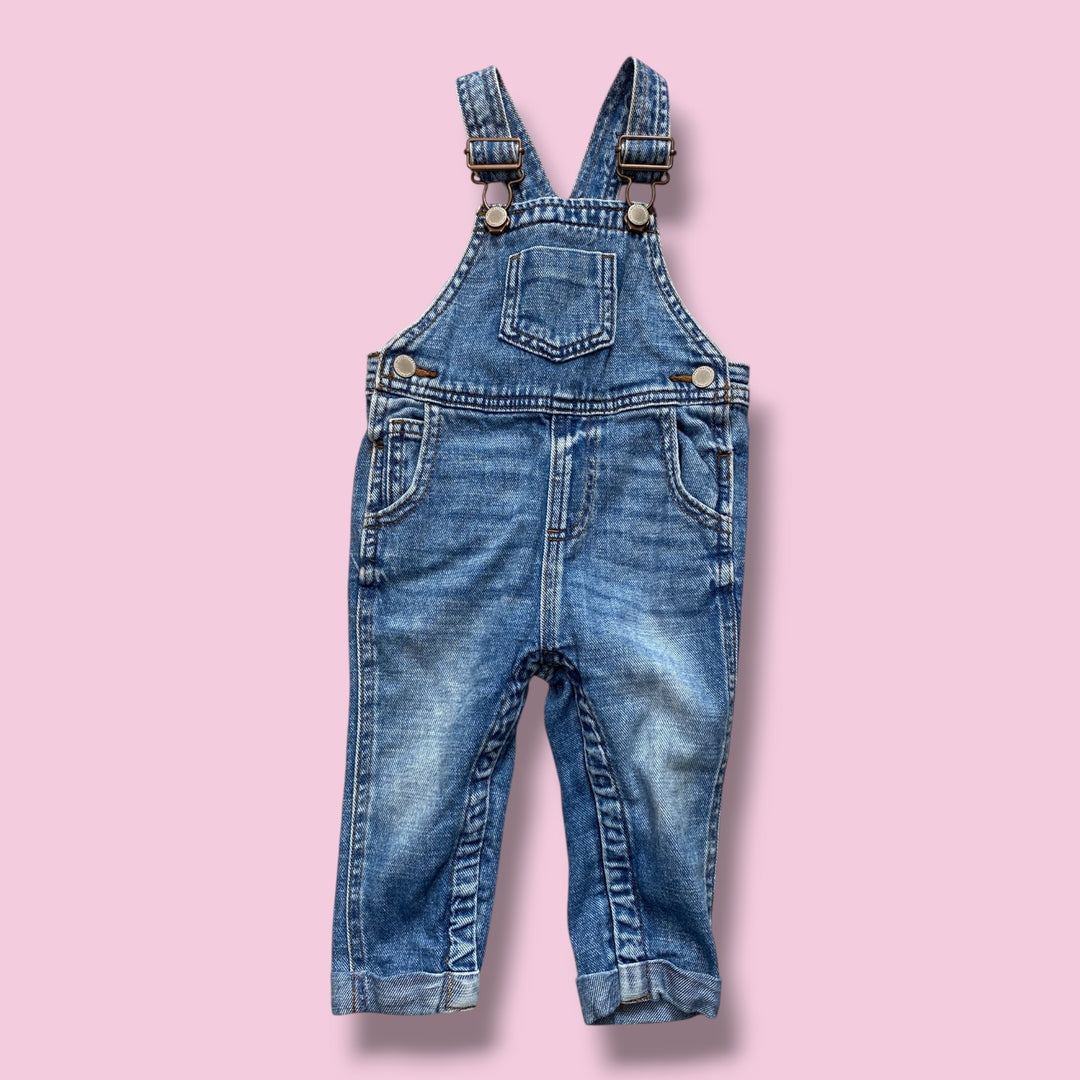 Blue Next denim overall, 9-12m