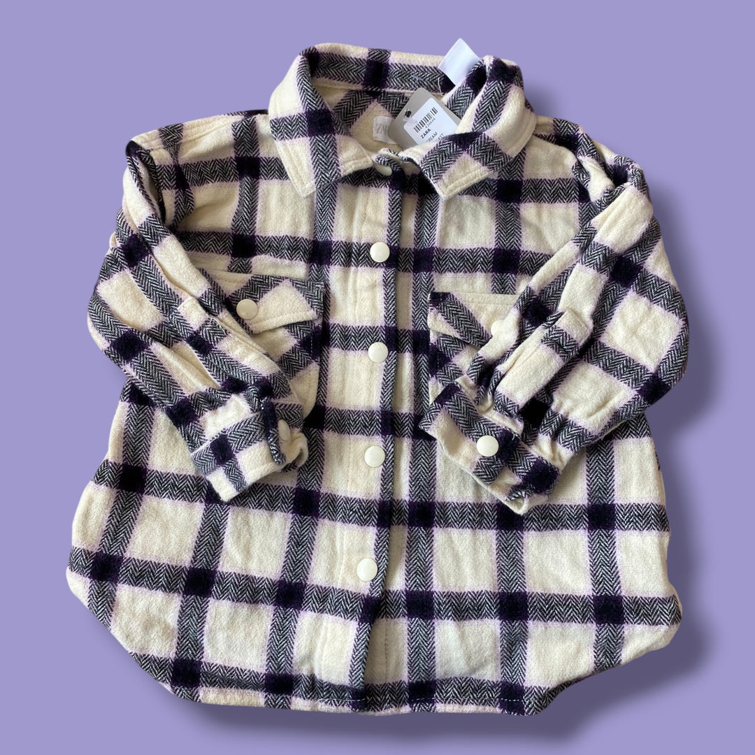 cream Zara Shacket, 12-18m