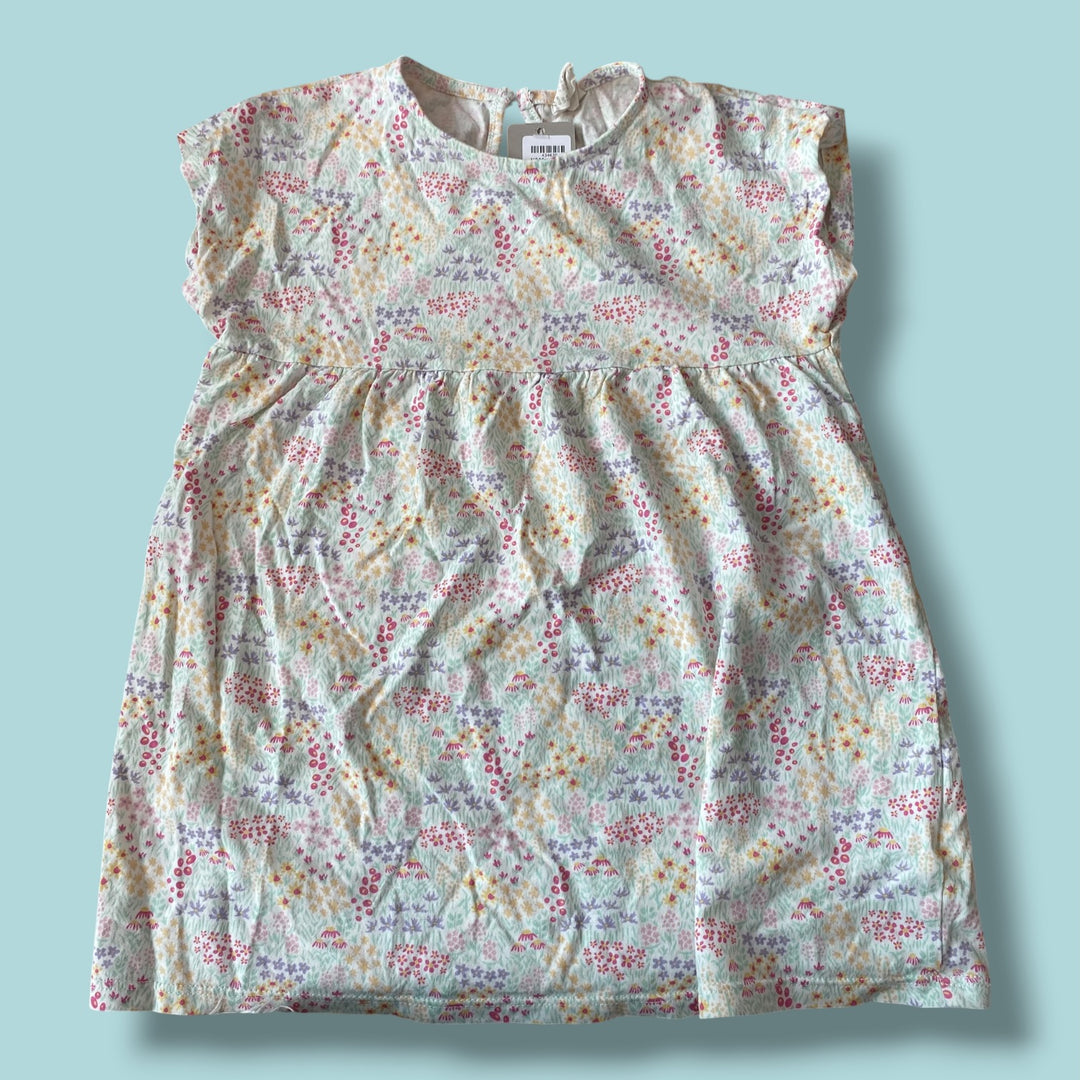 cream H&amp;M floral dress, 18-24m