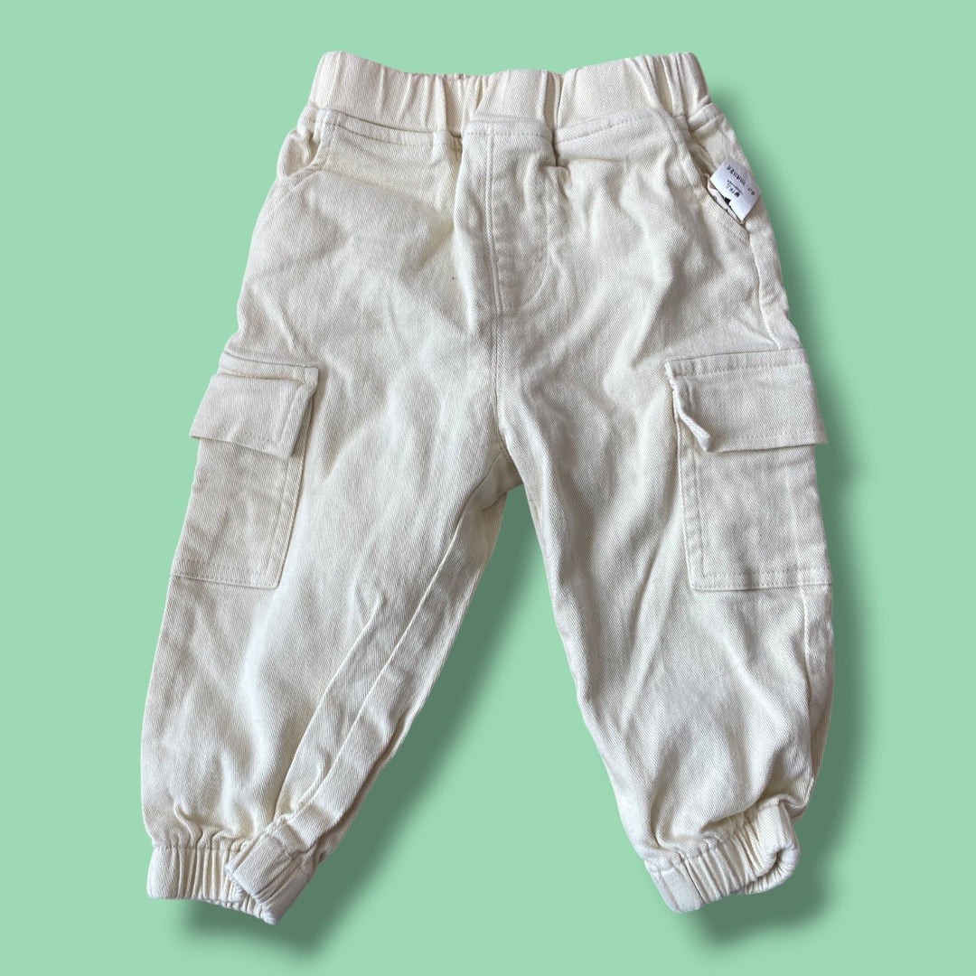 beige Unknown cargo pants, 18-24m