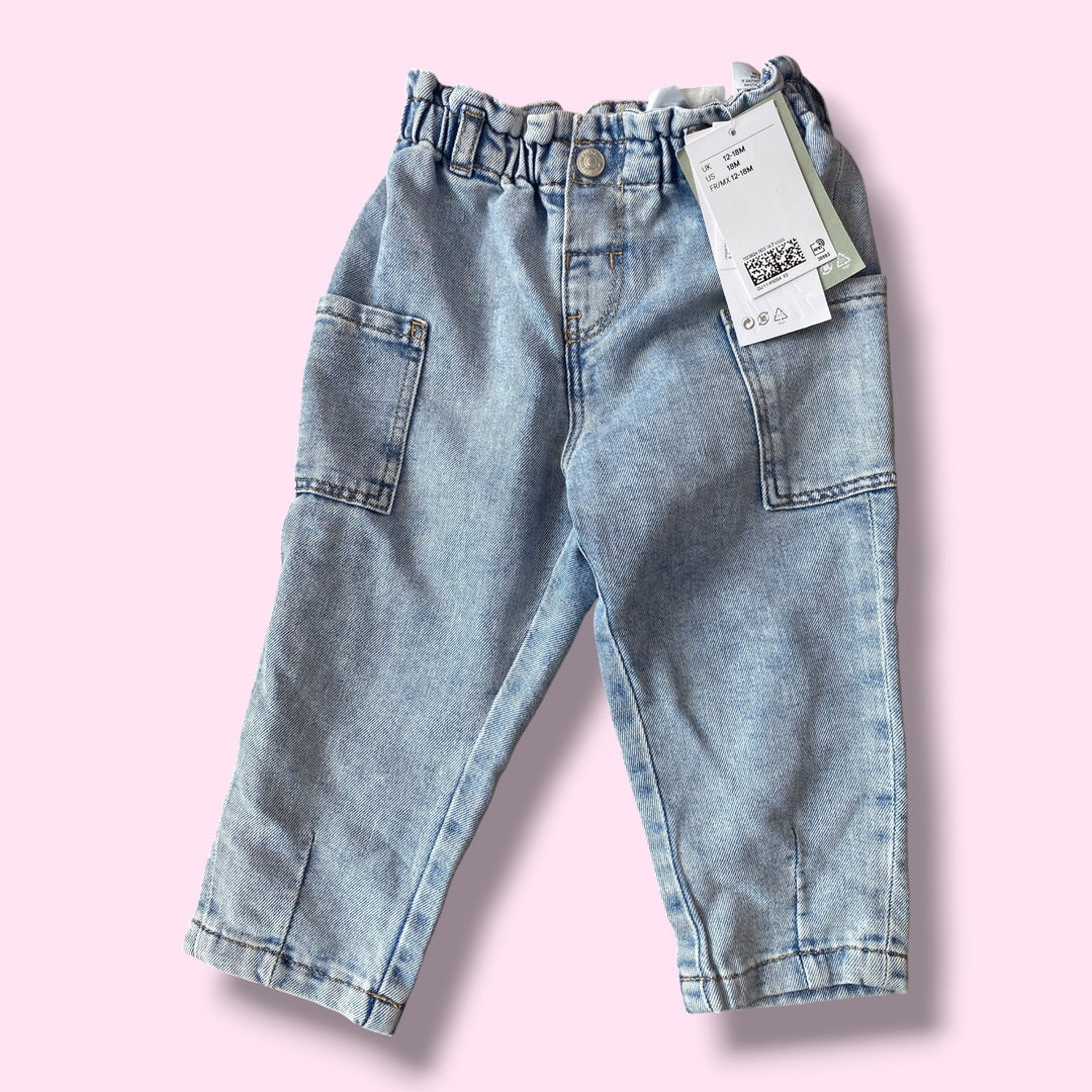 Blue H&amp;M NWT denim, 12-18m