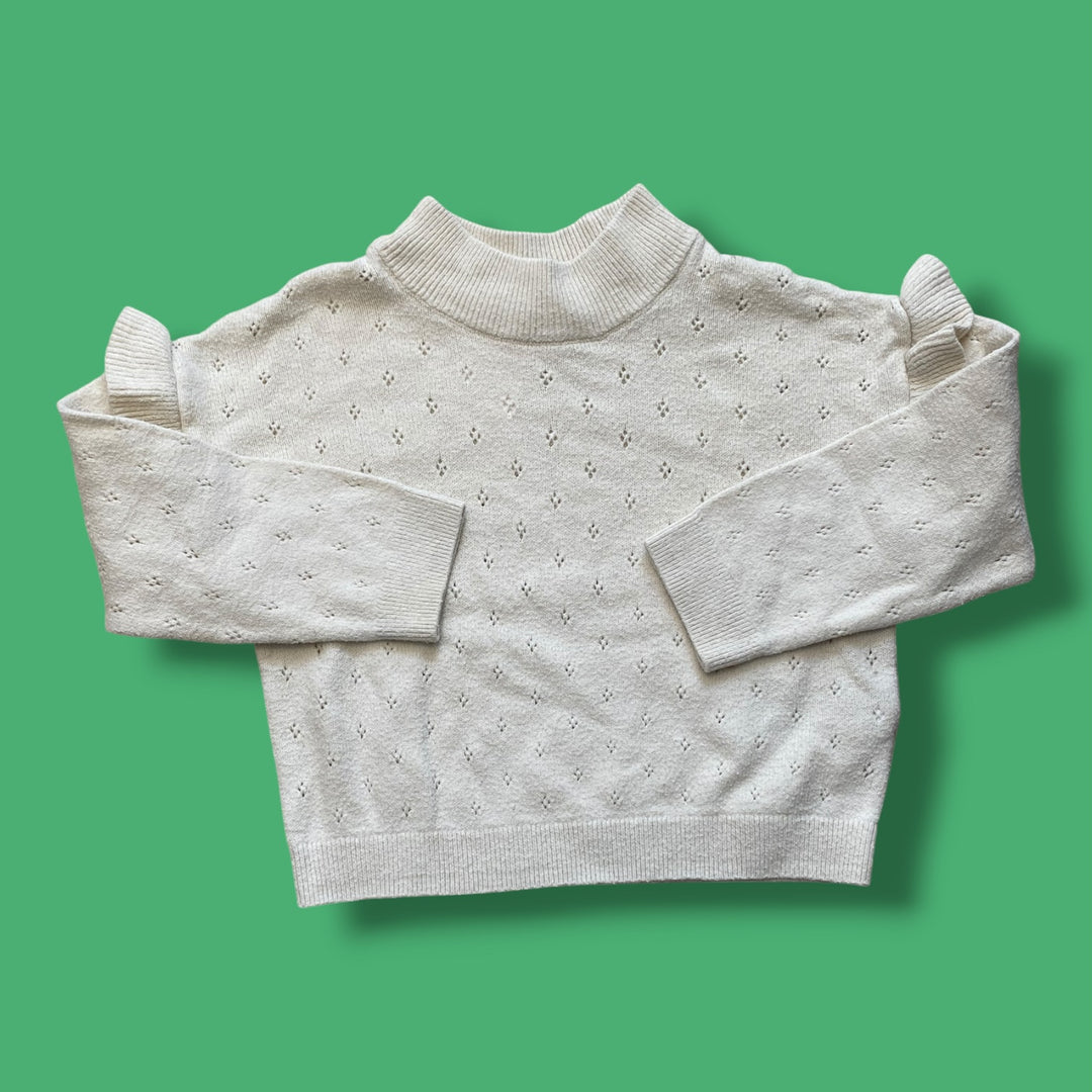cream Gap eyelet sweater, 3Y