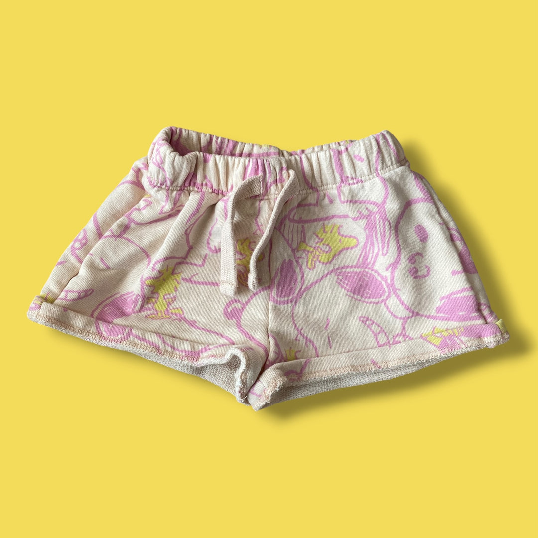 Pink Zara peanuts shorts, 4Y