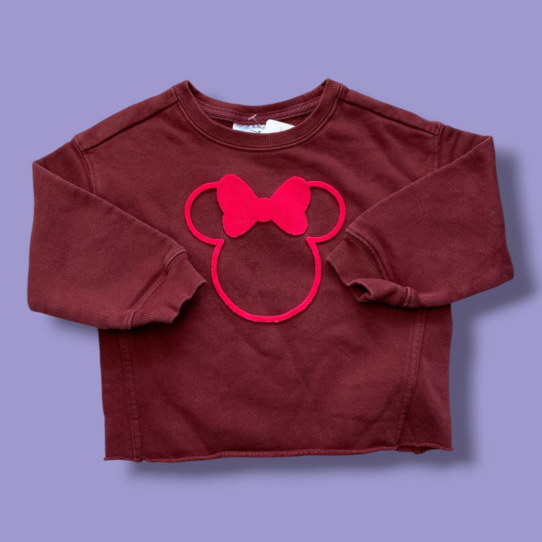 burgundy Gap mickey sweatshirt, 2y