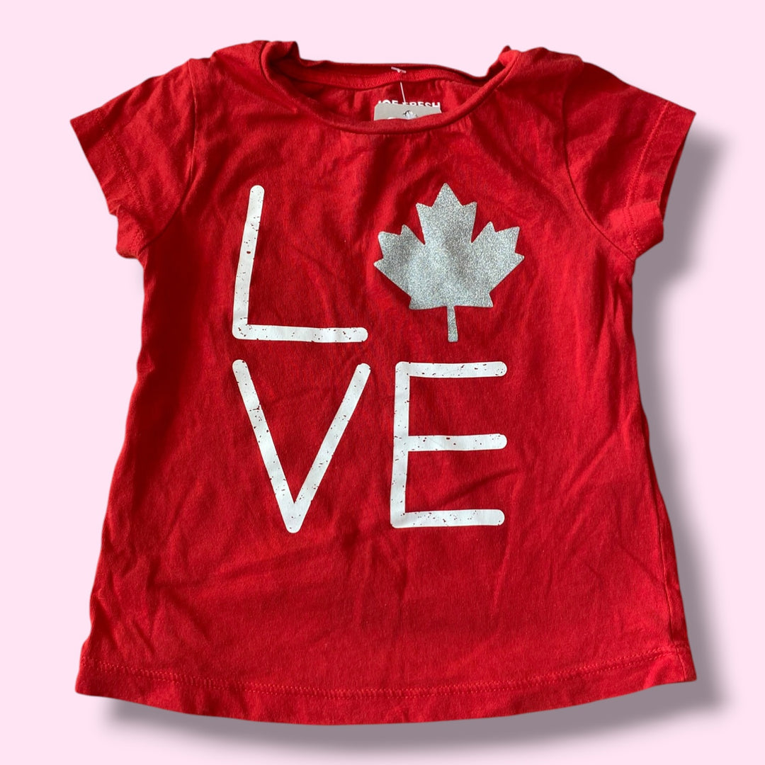 Red Joe Fresh love tee, 2Y