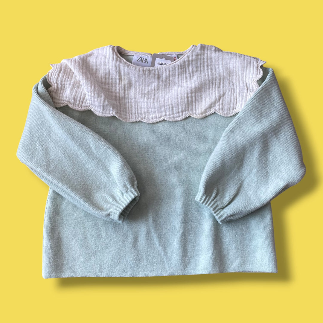 Teal Zara Sweater, 2-3Y