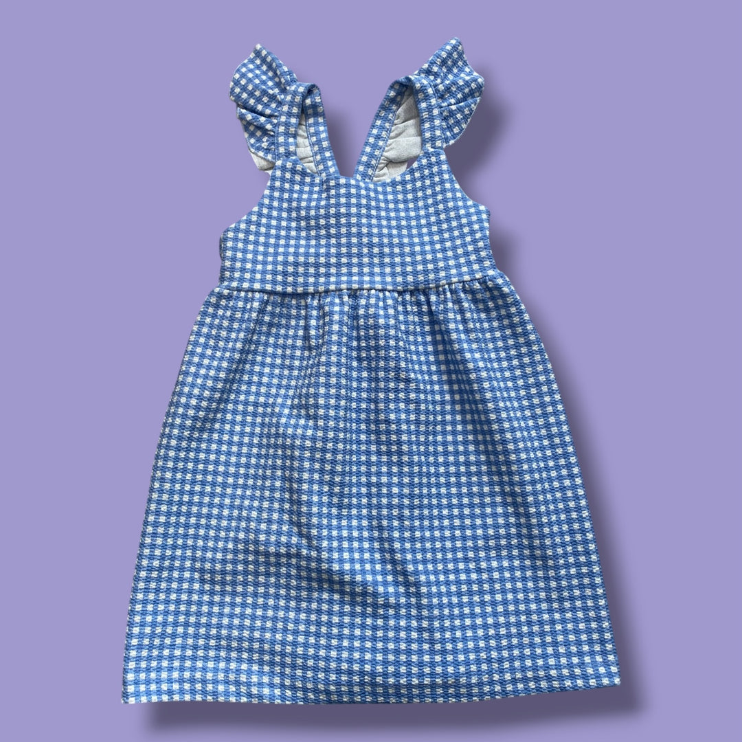 blue zara gingham dress NWT, 4/5y