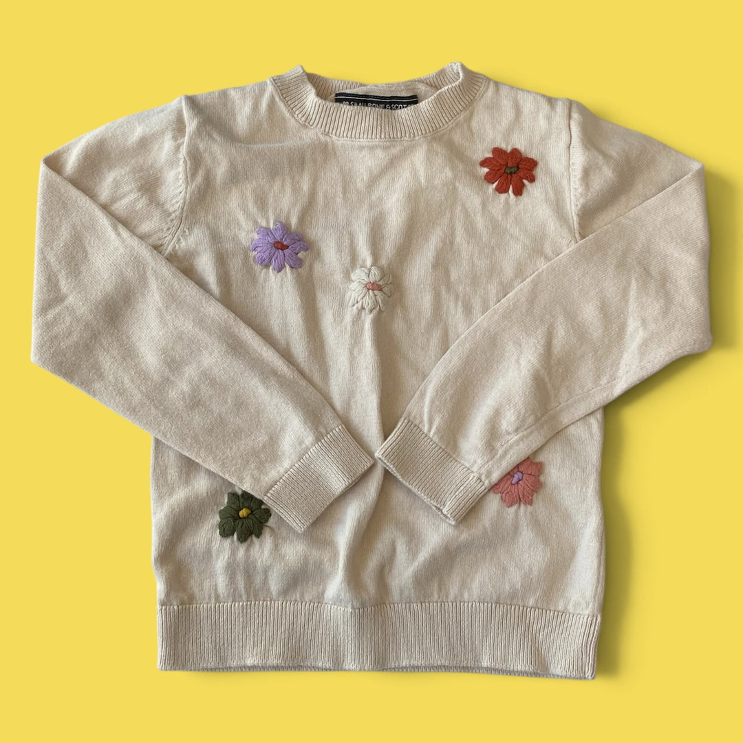 Cream Small Bone &amp; Scot Sweater, 4Y