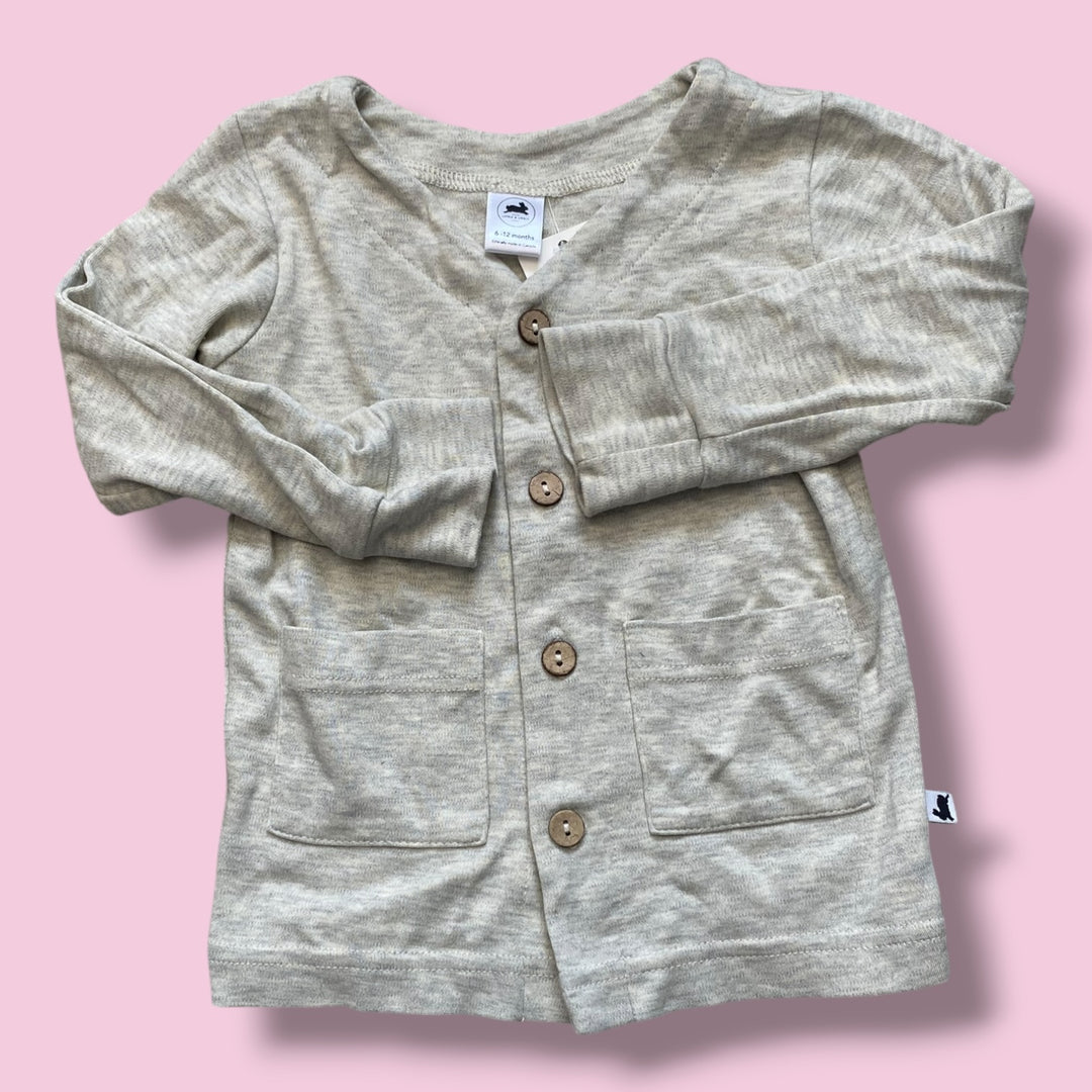 Grey little&amp;lively cardigan, 6-12m