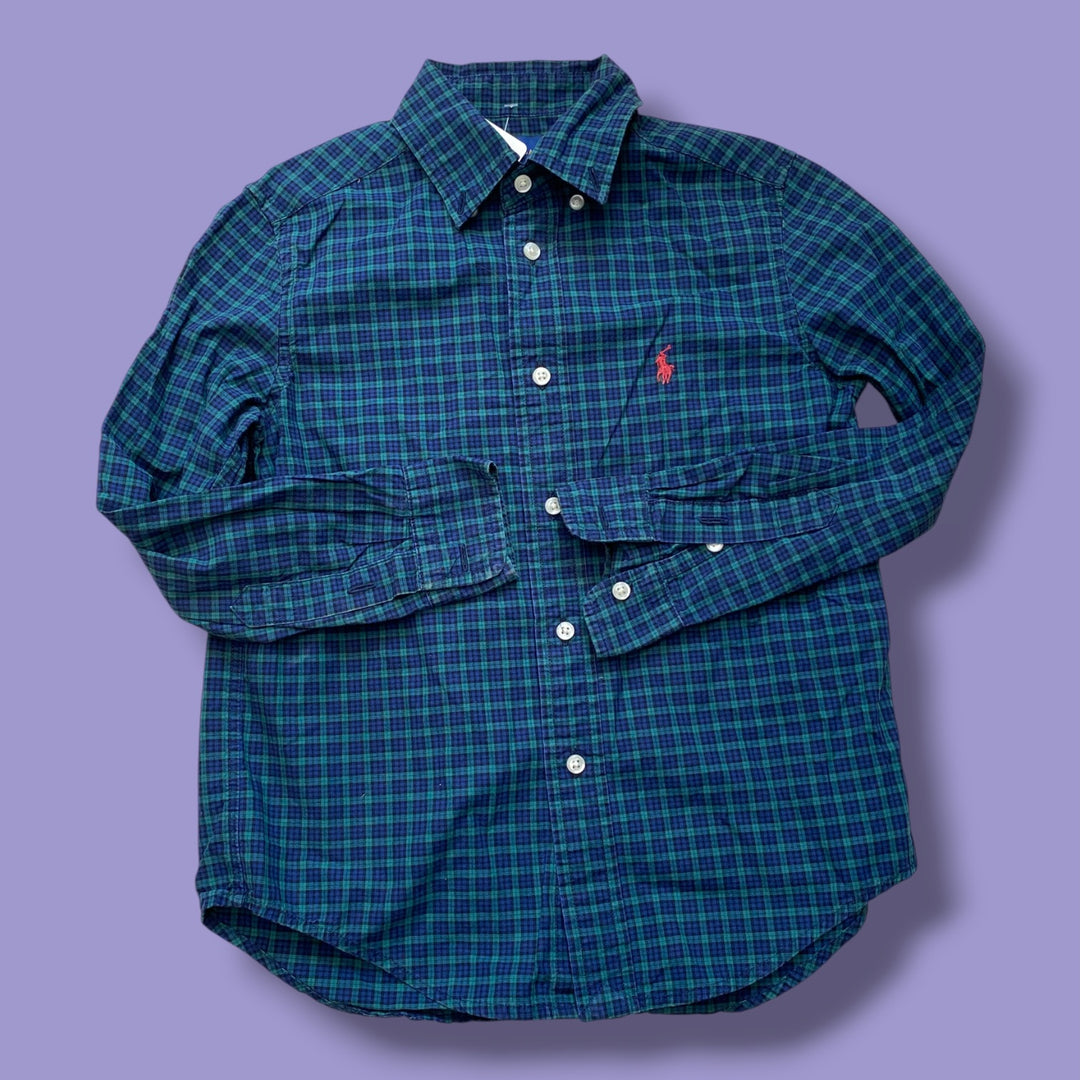 blue Ralph Lauren button up, 6y