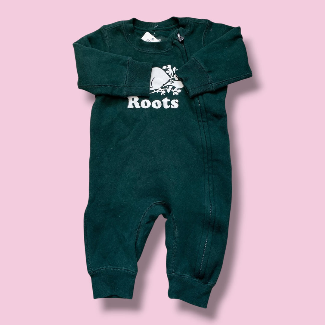 Green Roots romper, 3-6m