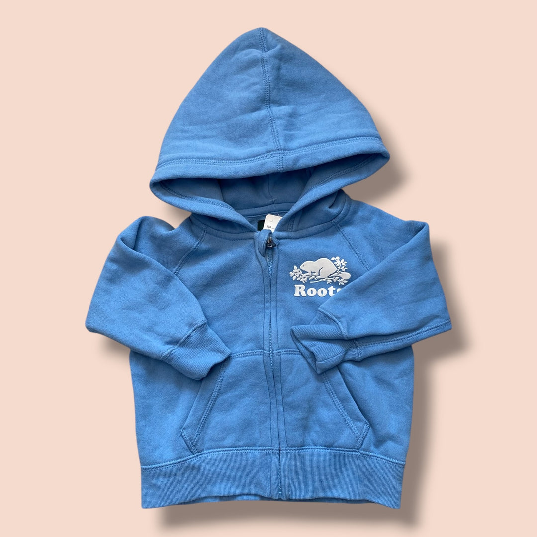 blue Roots zip hoodie, 6-12m