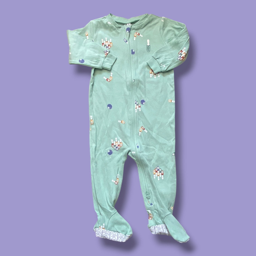 Blue Pekkle bowling sleeper, 12m