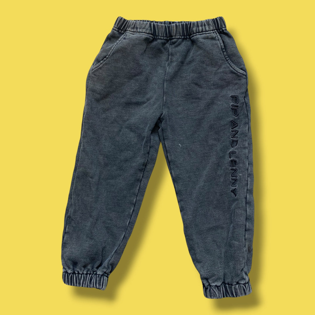 Pip &amp; Lenny 100% Cotton Denim Joggers, 3-4Y
