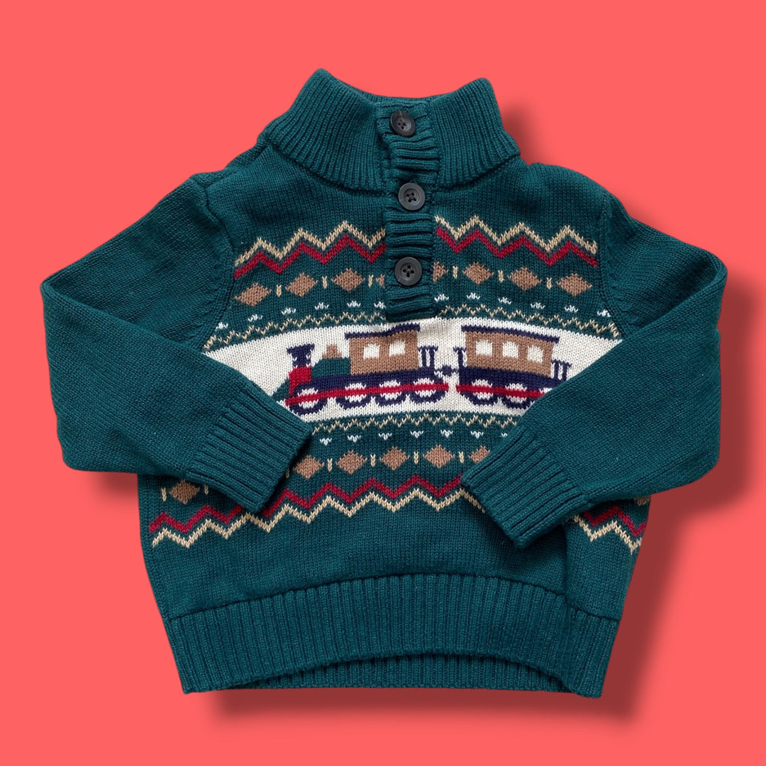 Green The Childrens Place Knit Sweater, 12-18m