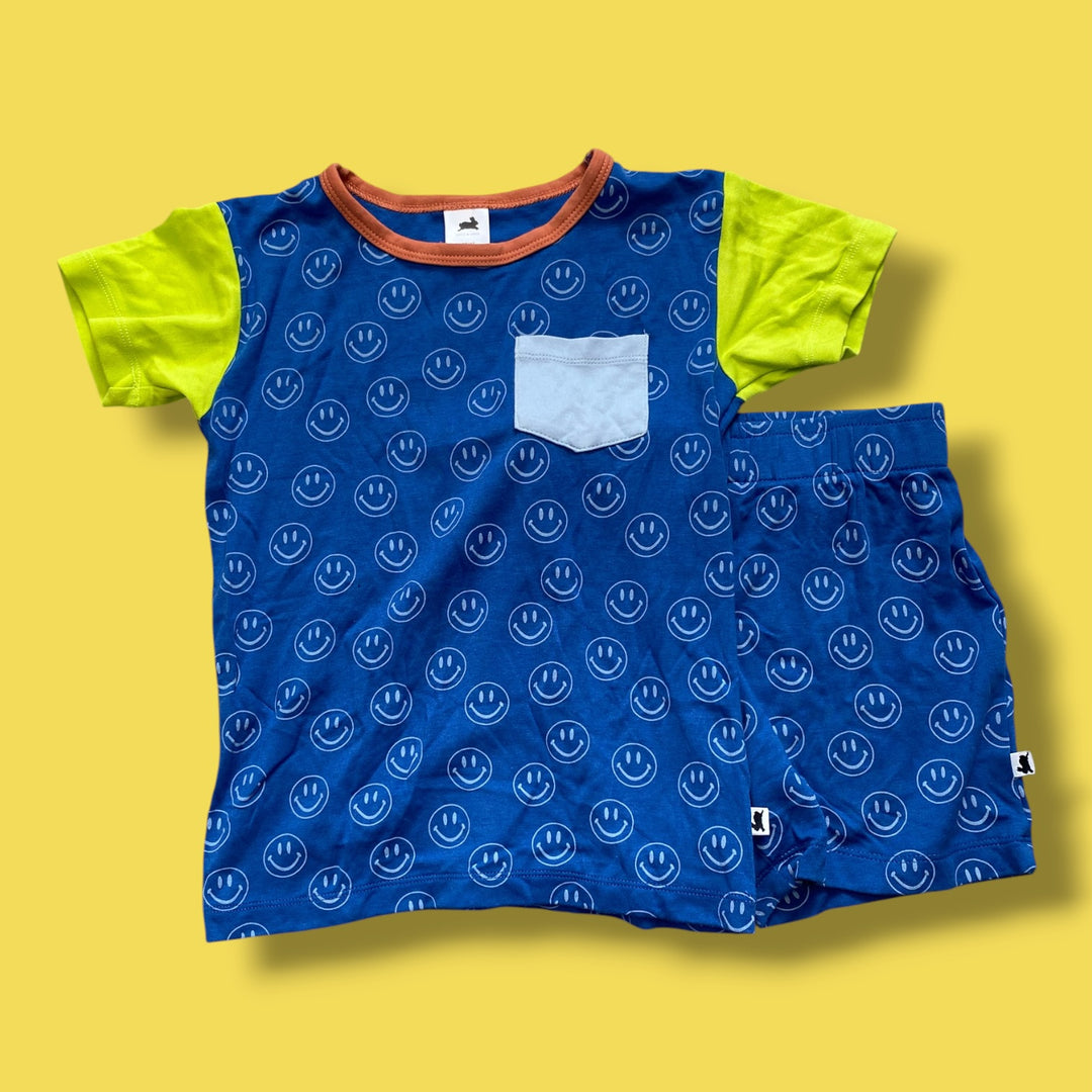 Blue Little &amp; Lively 2 piece Bamboo, 3-4Y