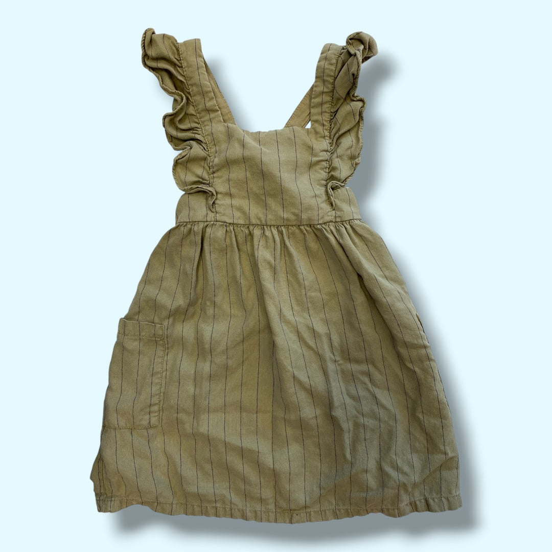 green Zara pinafore , 4-5Y