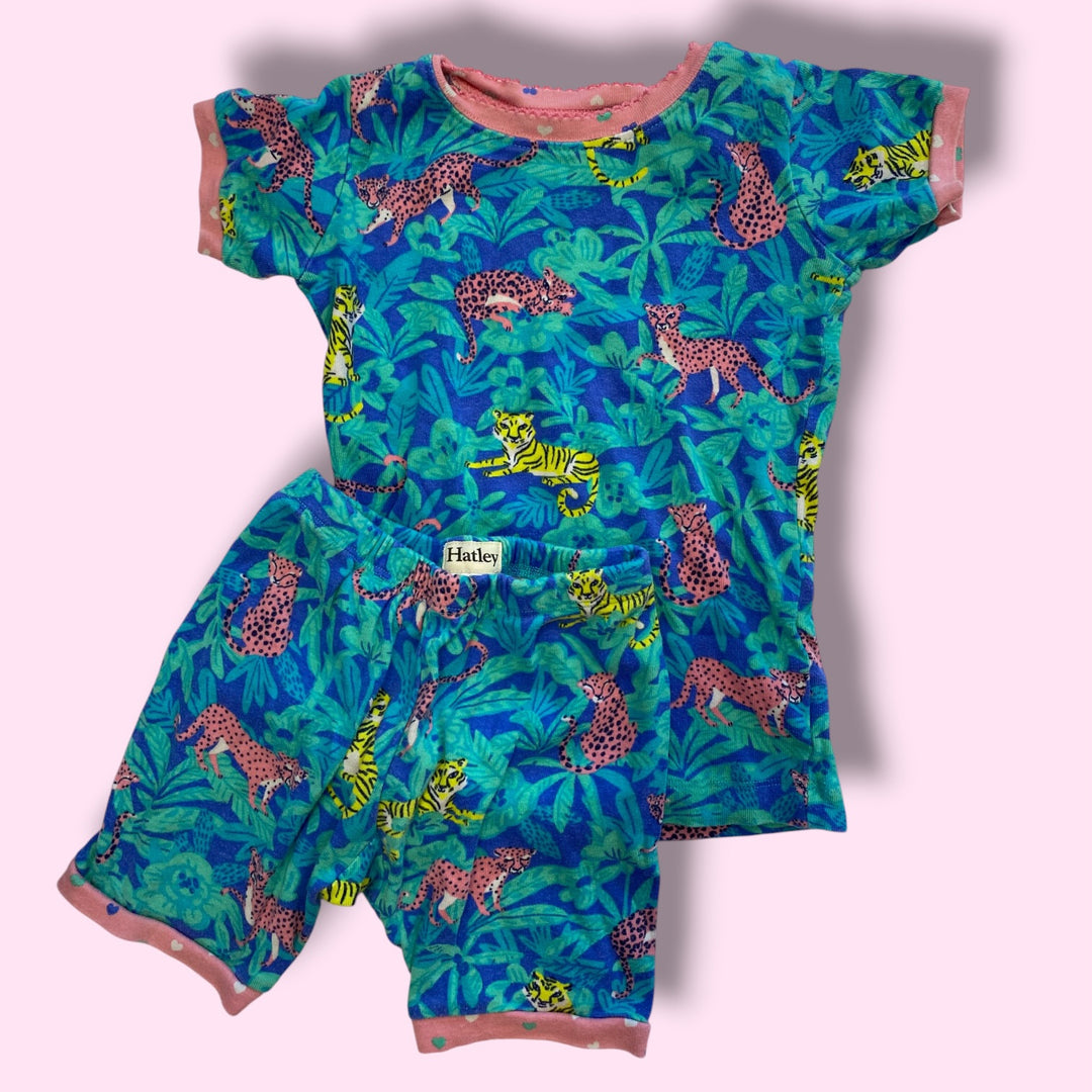 blue Hatley 2 piece sleep, 5y