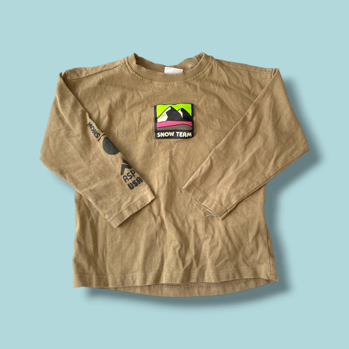 brown zara long sleeve, 4y