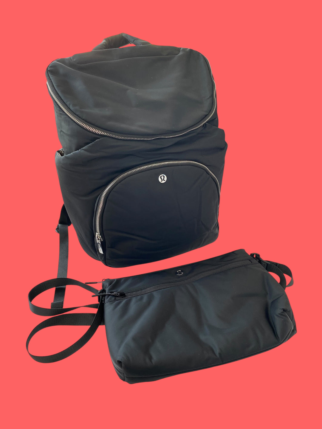 black Lululemon diaper bag &amp; accessories