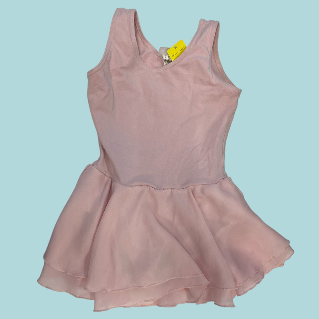 Pink Capeziox Tulle Bodysuit, 8Y