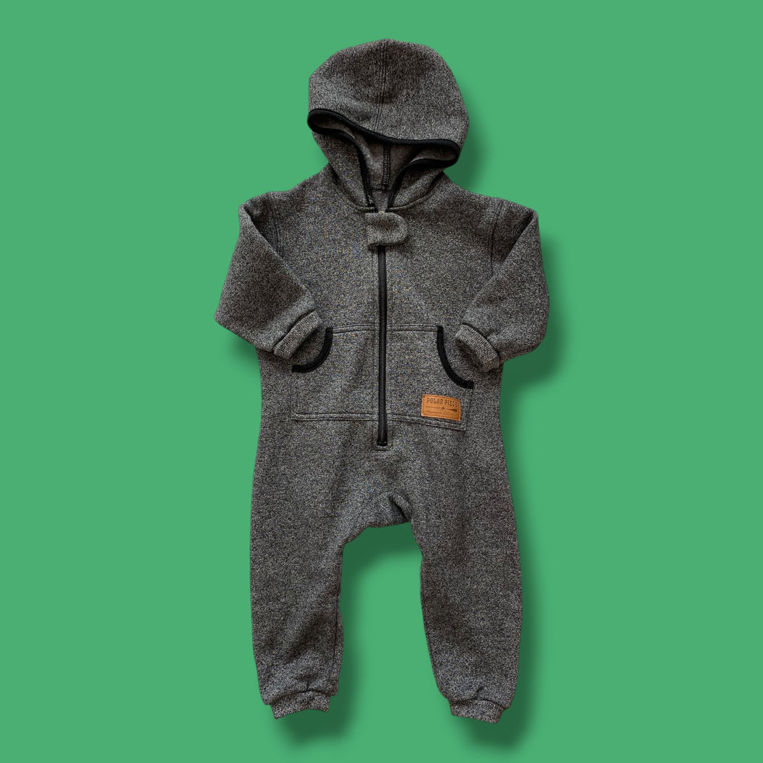 grey polar piece one piece, 12-24m