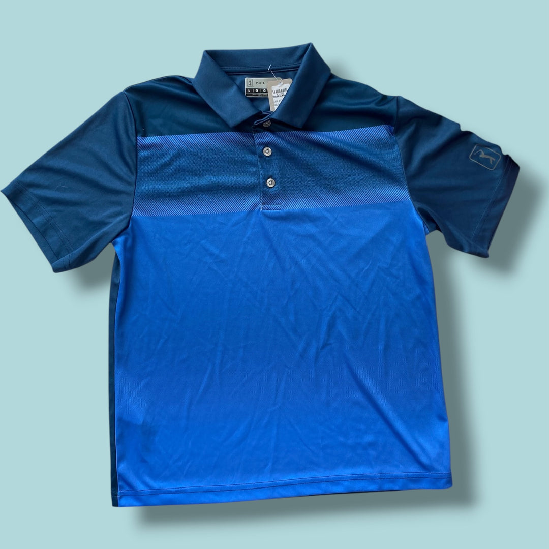 blue under armor athletic polo, 14-16Y