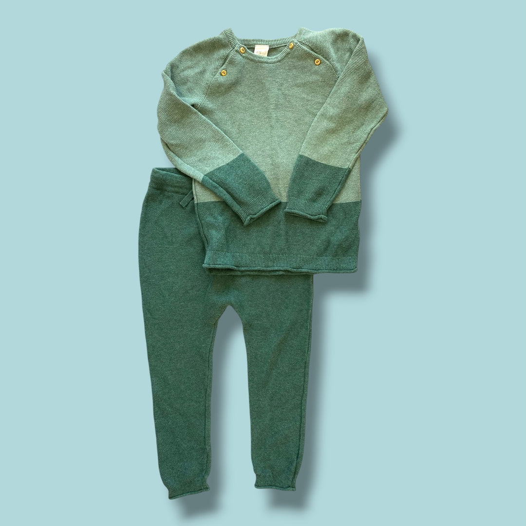 Green H&amp;M 2 piece set, 3-4Y
