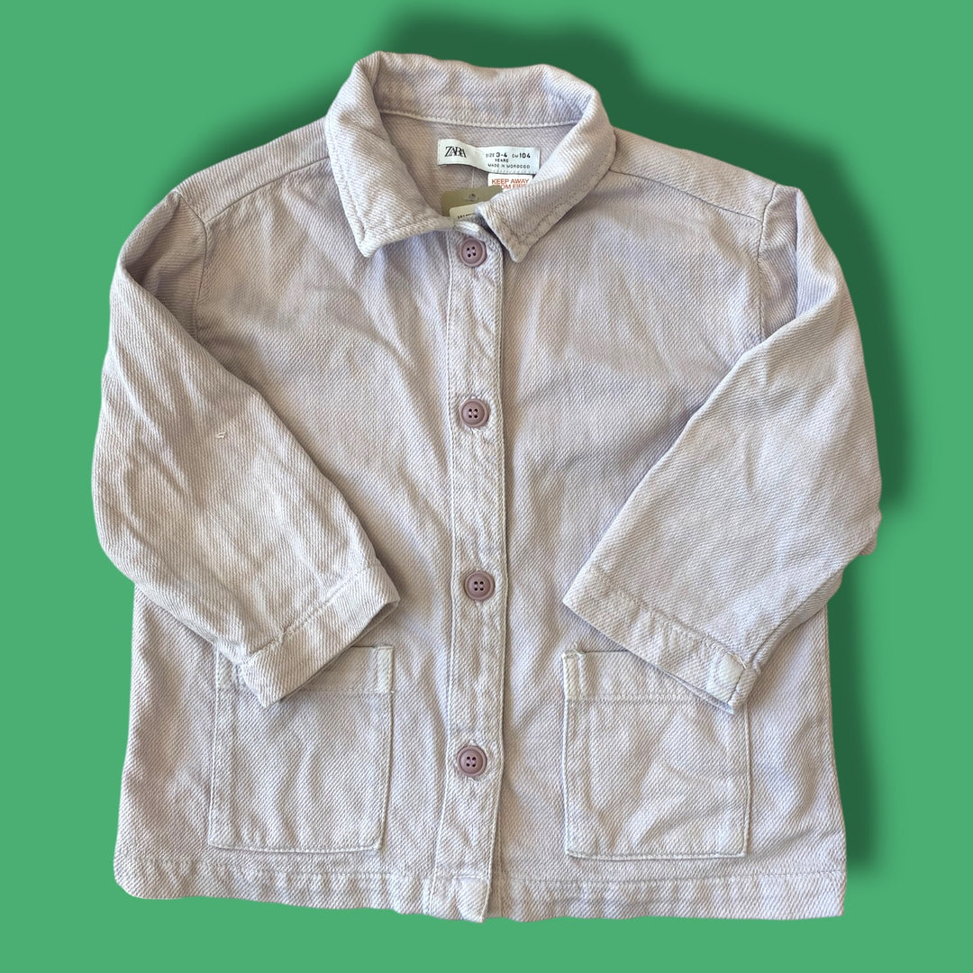 Purple Zara Cord Shacket, 3-4Y