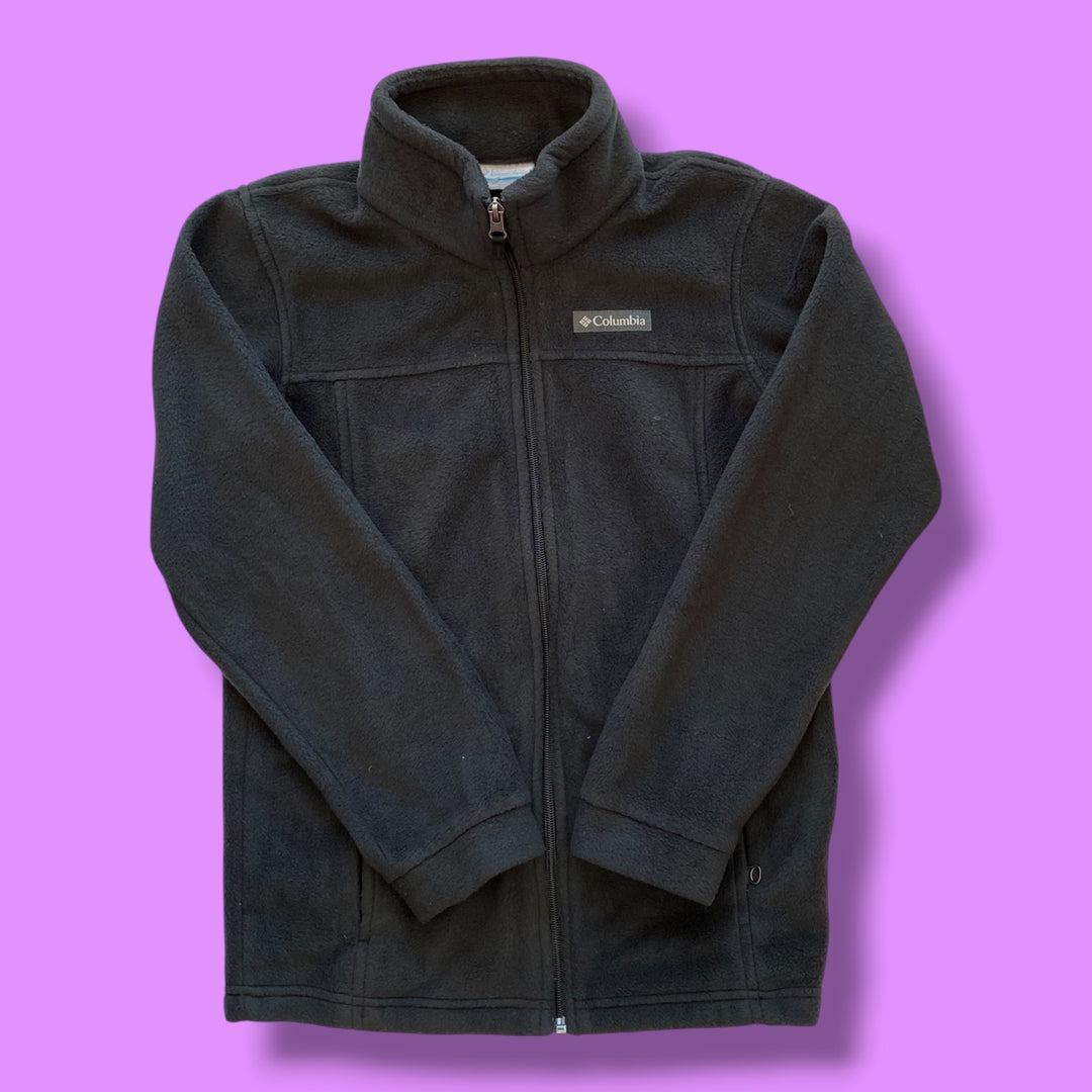 Black Columbia Fleece Zip Up, 10-12Y