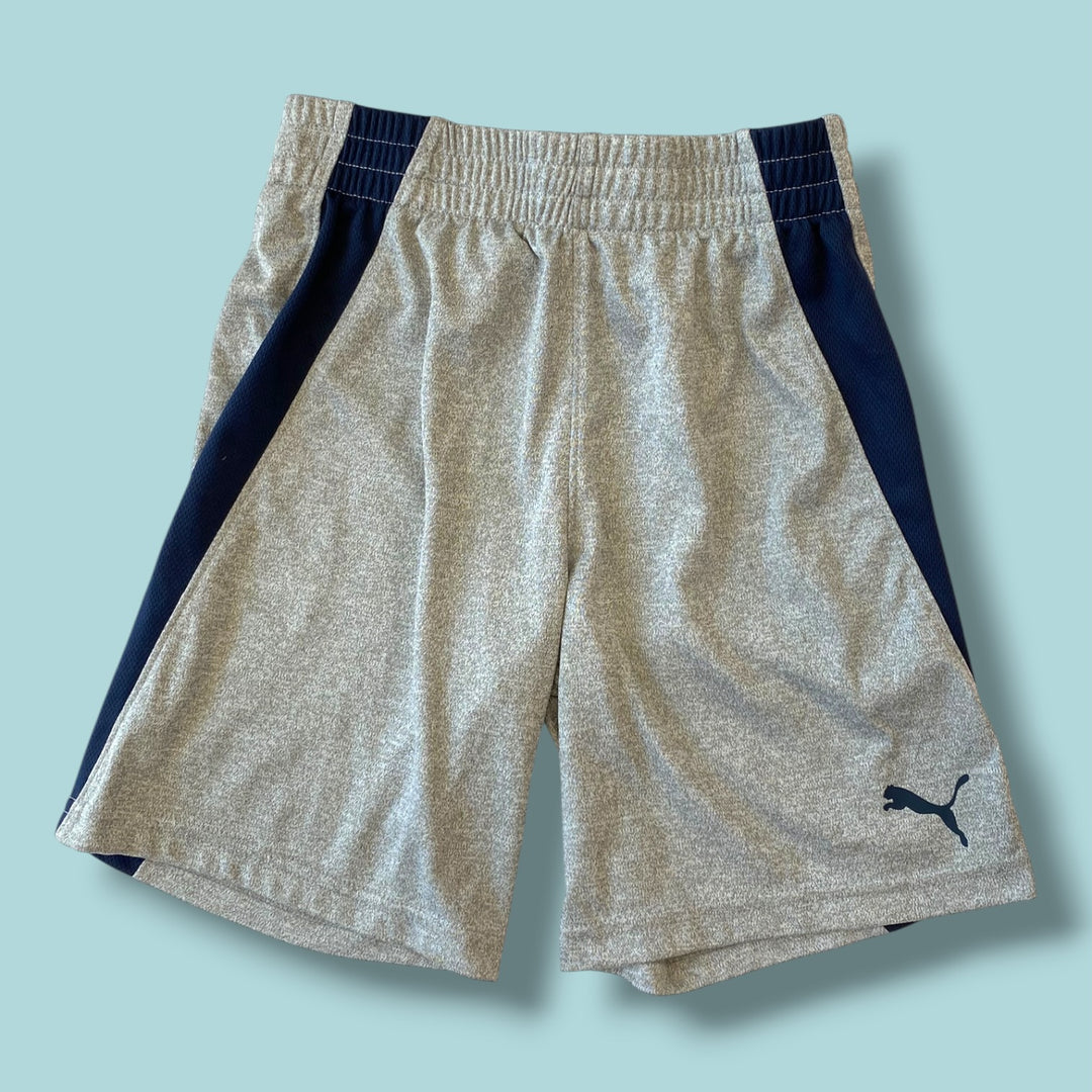 grey Puma shorts, 6Y
