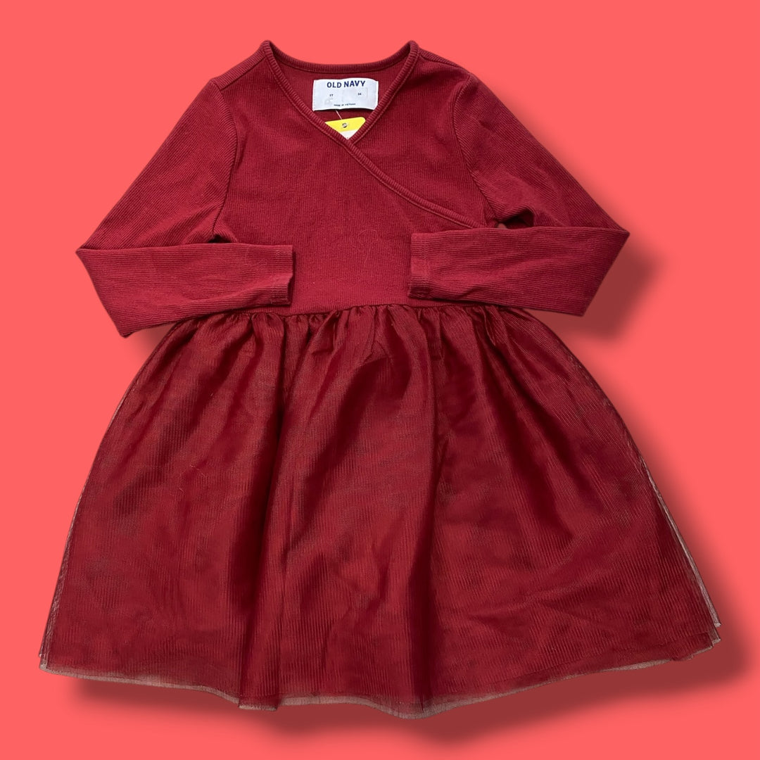 Red Old Navy Tulle Dress, 3Y