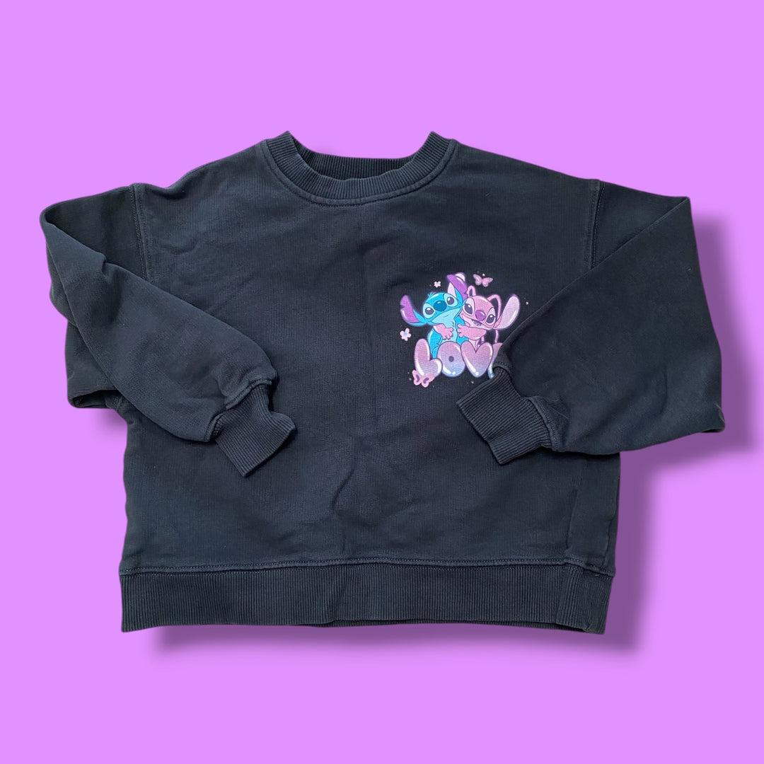 Black Zara Stitch Sweater, 8-9Y