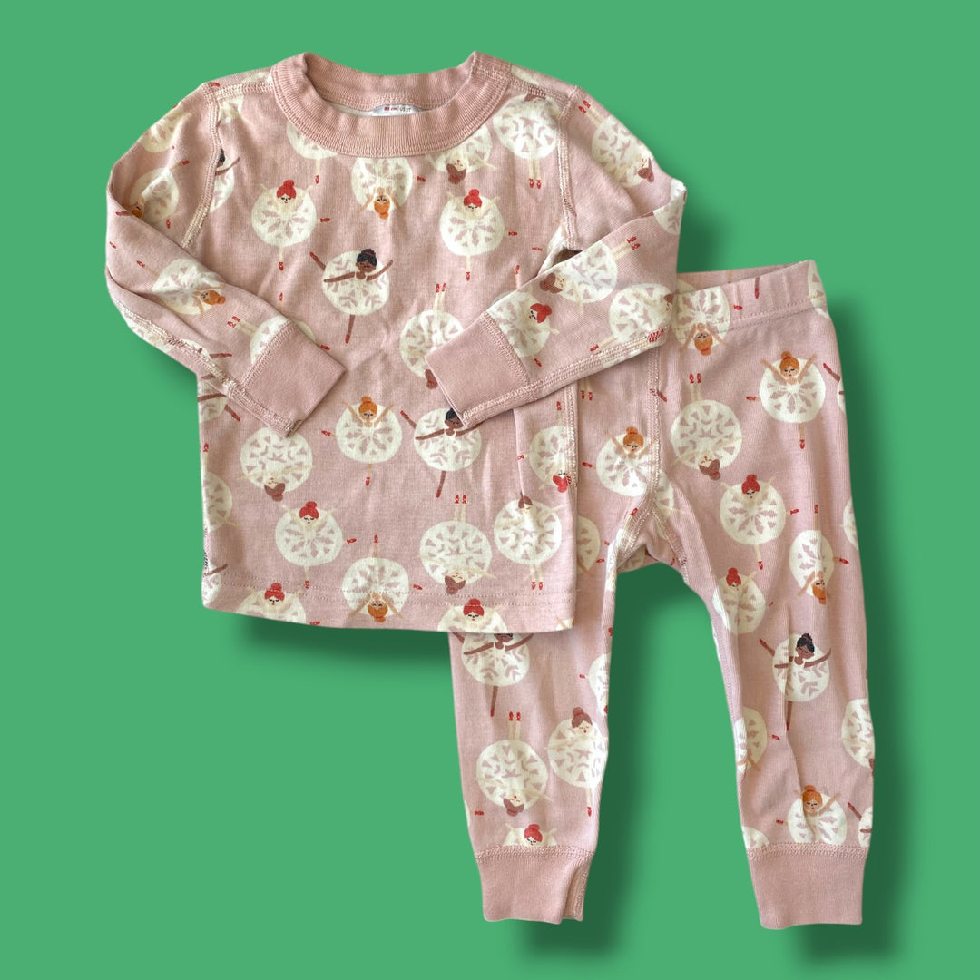 pink Hanna Andersson as is-marks ballerina pjs, 2Y