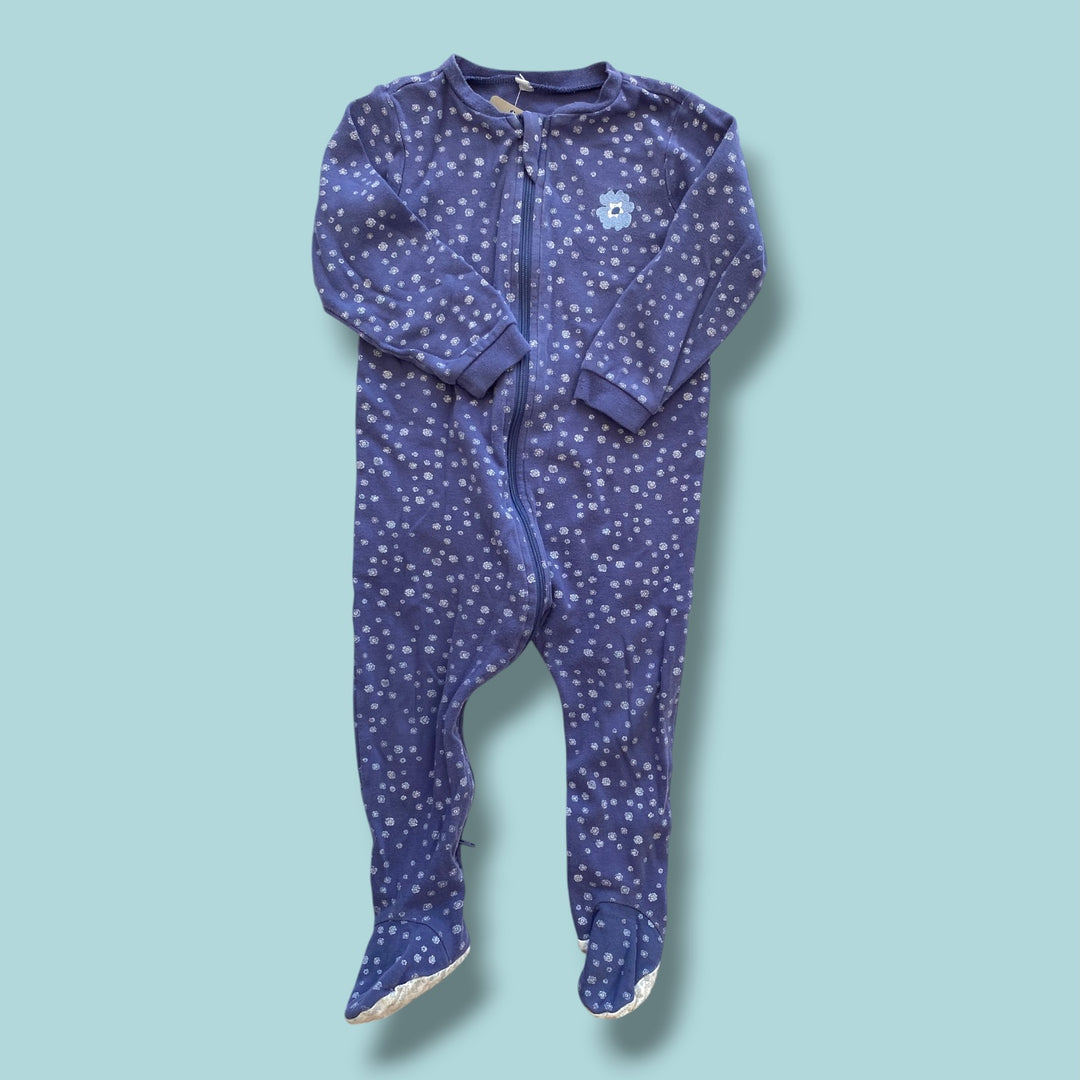 purple Pekkle footed sleeper, 18m