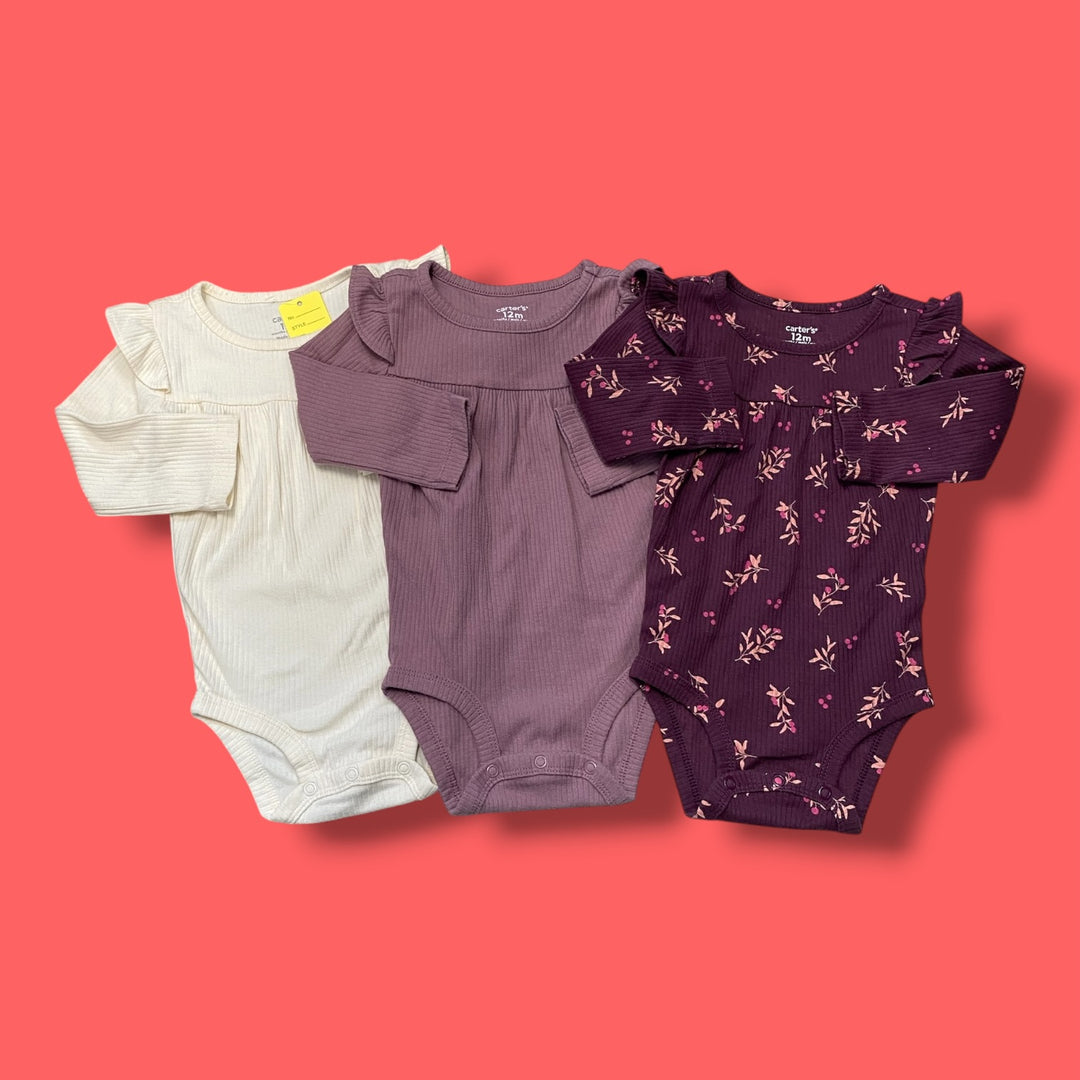 Purple Carters Set of 3, 12m