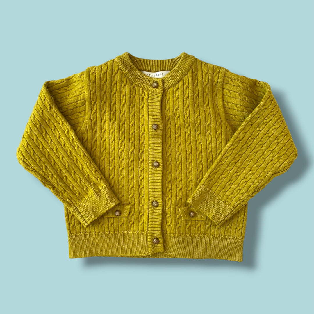 green naive bebe cardigan, 2y