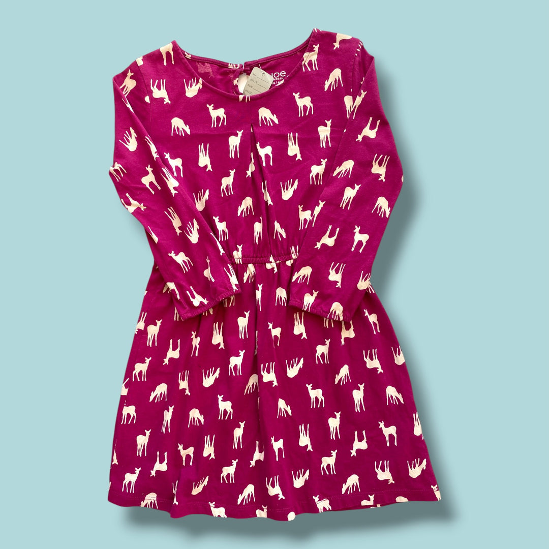 purple Joe Fresh deer dress, 14Y