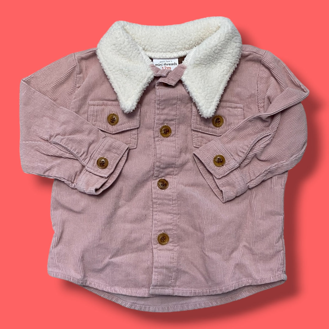Pink Mini Threads Thin Jacket, 12m