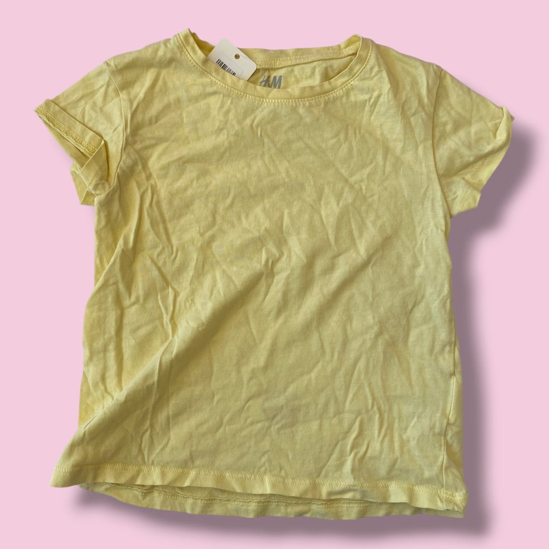 Yellow H&amp;M Short Sleeve, 2Y