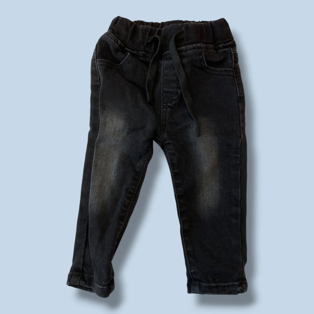 Black Little Bipsy Denim, 12-18m