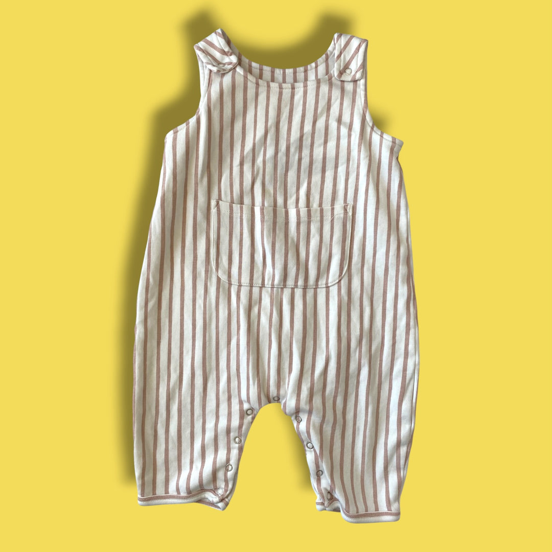 pink pehr as is**striped romper, 6-12m